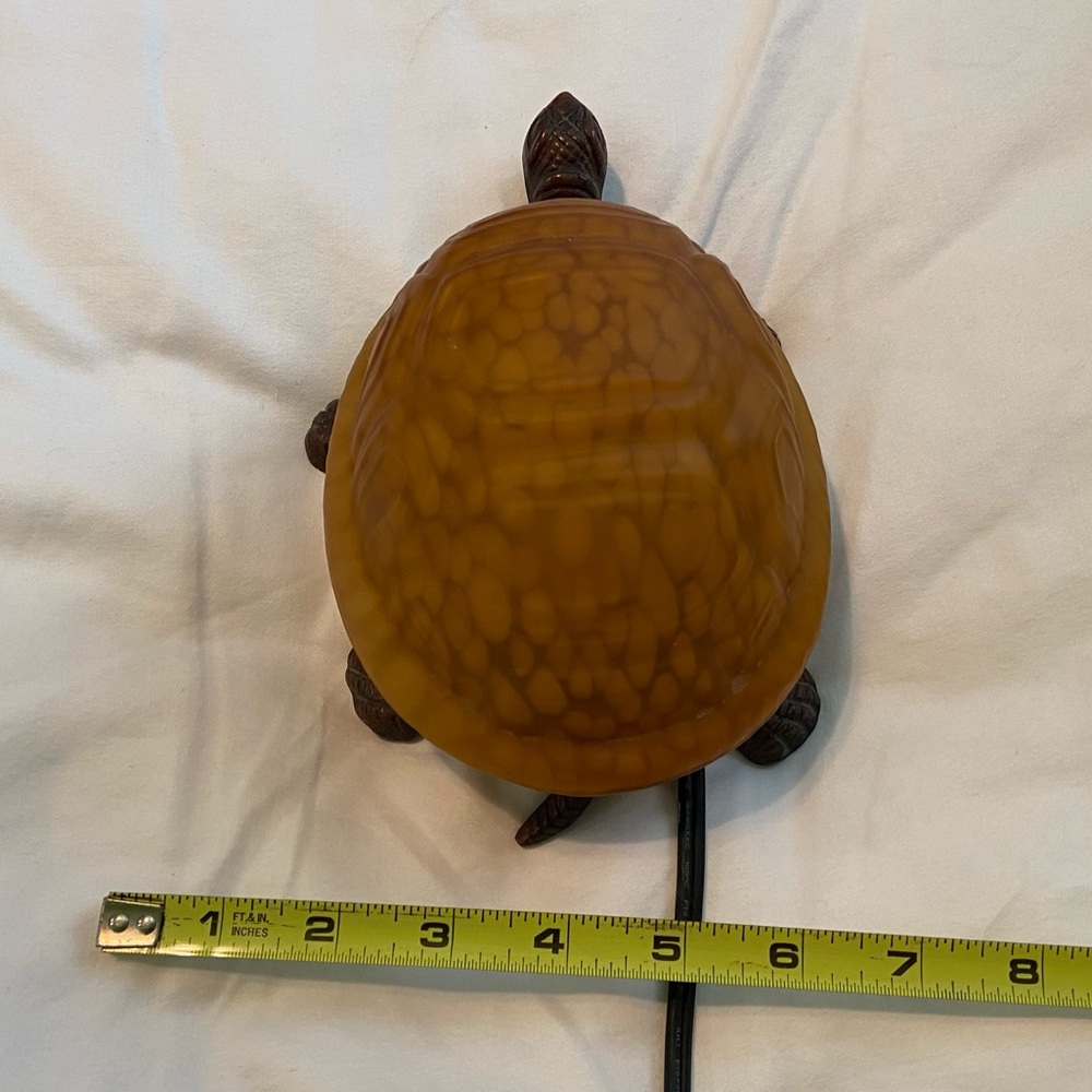 METAL AMBER TURTLE LAMP - Picture 13 of 14